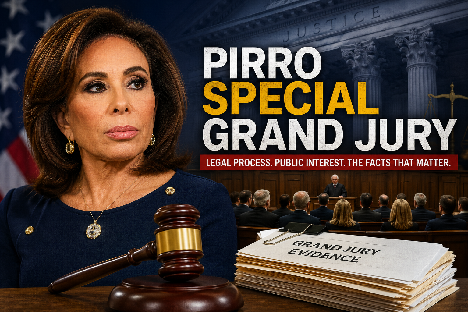 Pirro special grand jury legal and political news illustration