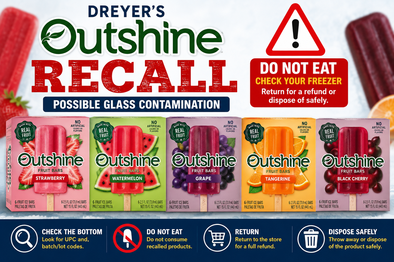 Dreyer’s Outshine Fruit Bars Recall: Flavors, Codes and What Consumers Should Do