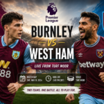 Burnley vs West Ham Championship match at Turf Moor with players competing during the 2026/27 season