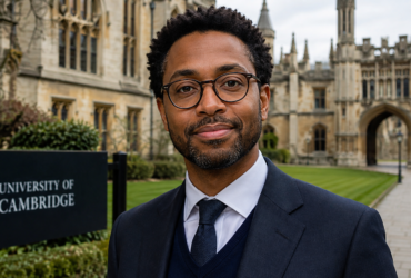 Jason Arday at the University of Cambridge, highlighting his academic career and role as Professor of Sociology of Education.