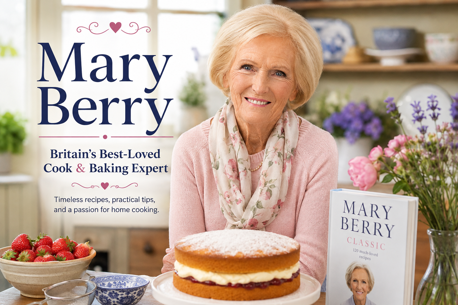 Mary Berry British cook and baking expert