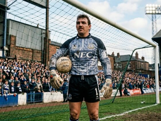 Neville Southall legendary Everton goalkeeper during his football career