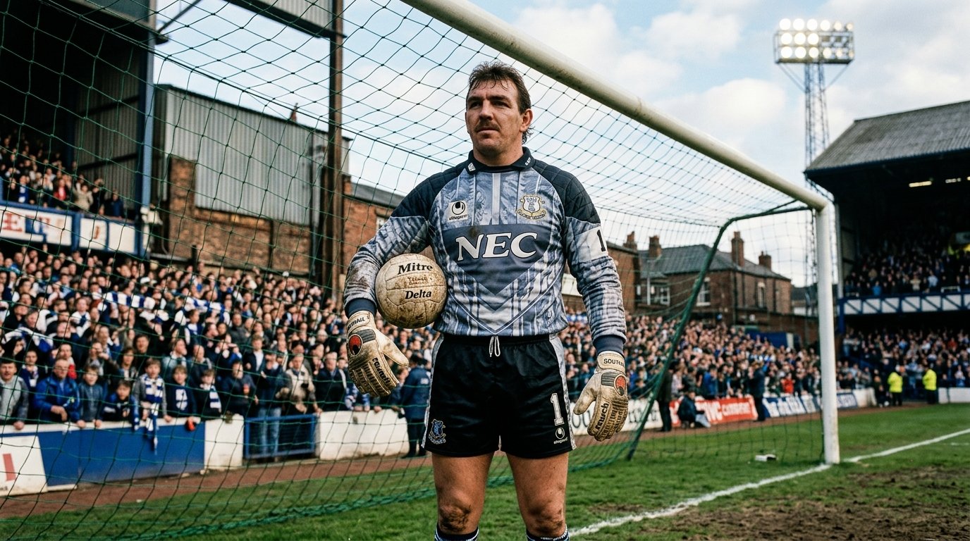 Neville Southall legendary Everton goalkeeper during his football career
