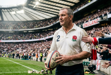 Brian Moore former England rugby player speaking during a sports analysis event