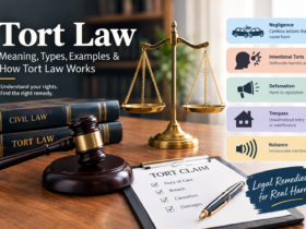 Tort law explained with examples of negligence, civil wrongs, and legal remedies