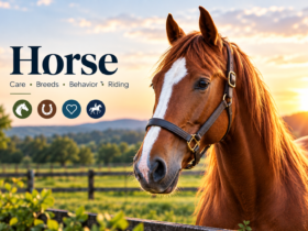 Horse standing peacefully in a green pasture