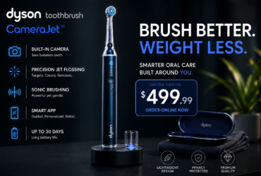 Dyson CameraJet electric toothbrush with built-in camera and precision flossing technology