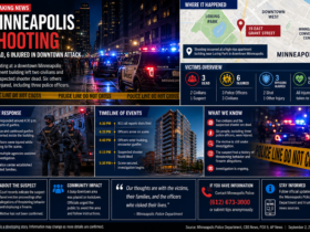 Police respond to a deadly shooting at a downtown Minneapolis apartment building