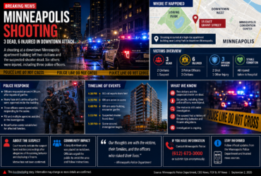 Police respond to a deadly shooting at a downtown Minneapolis apartment building